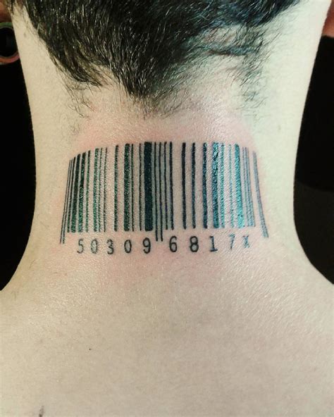 barcode on neck tattoo|the barcode tattoo book online.